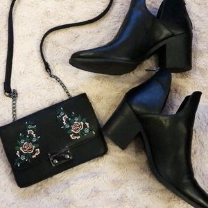 Black ankle boots